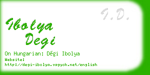 ibolya degi business card